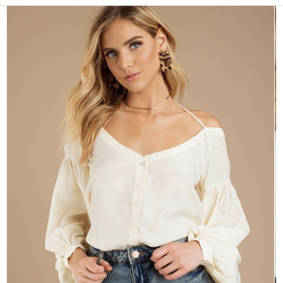 NWT Capulet “Olive” Cream off the Shoulder Blouse - Picture 1 of 5